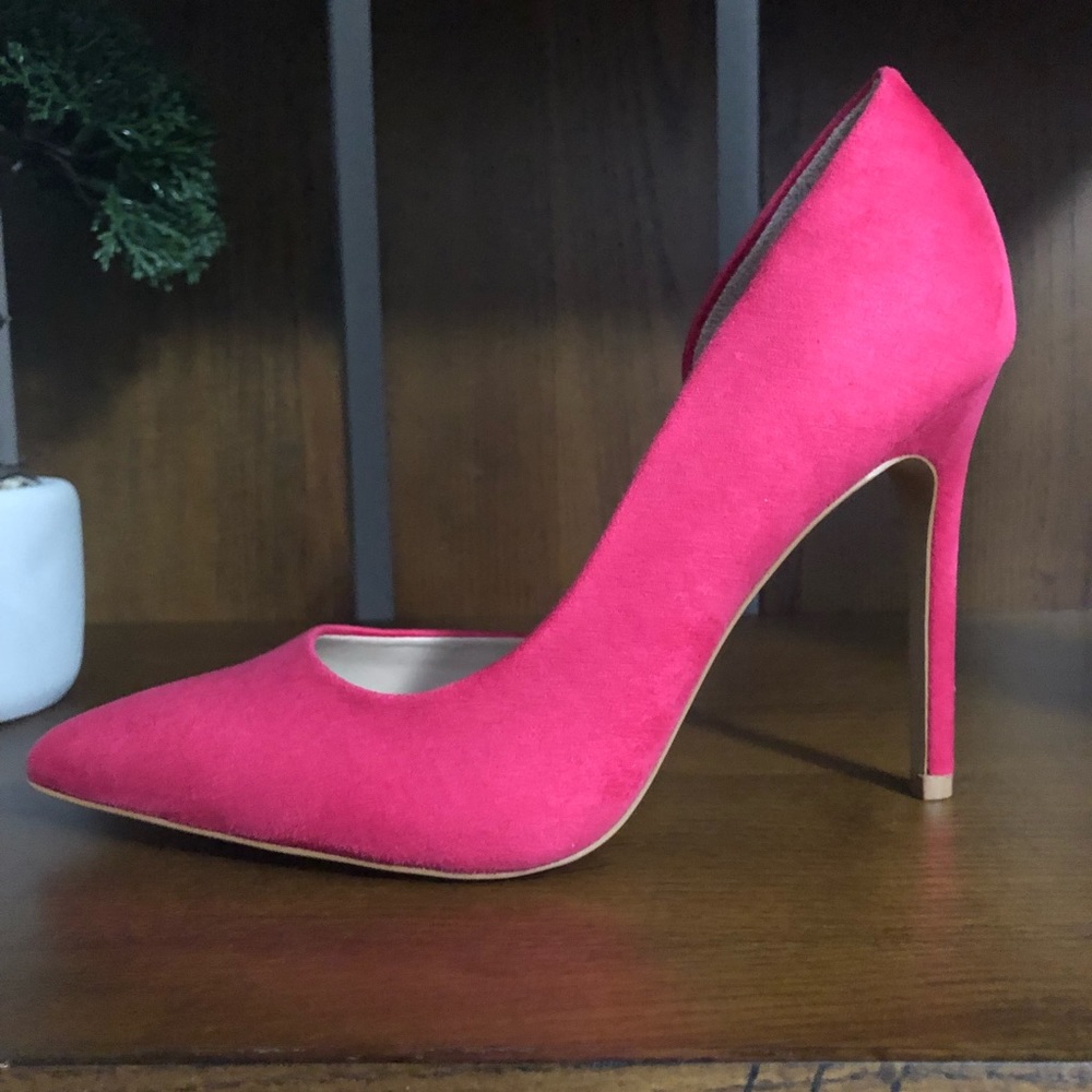 Mix No. 6 Hot Pink Faux Suede Stilettos 4” Heel Size 6.5 NWOB - Picture 4 of 9